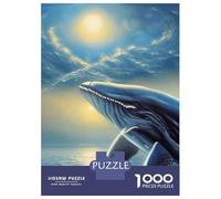 Rompecabezas para Adultos 1000 Piezas Wolf Sunset Rompecabezas Juegos Relajantes Corte De Precisión Cumpleaños Y Navidad 52x38cm/1000pcs