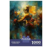 Rompecabezas para Adultos 1000 Piezas Woman Lifting Weights Abstract Art Rompecabezas para Adultos Juegos Relajantes Regalos para Mujeres Juegos Desafiantes Regalos 70x50cm/1000pcs