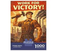 Rompecabezas para Adultos 1000 Piezas Work for Victory Build Our Future Rompecabezas para Adolescentes Juegos Familiares Difícil Difícil Cumpleaños Y Navidad 52x38cm/1000pcs