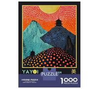 Rompecabezas para Adultos 1000 Piezas Yayoi Kusama Landscape Exhibition Poster Rompecabezas para Adultos Juegos Divertidos Decoración del Hogar Actividades Divertidas En Casa 70x50cm/1000pcs