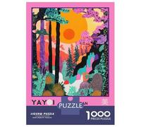 Rompecabezas para Adultos 1000 Piezas Yayoi Kusama Landscape Retro Exhhibition Poster Rompecabezas para Adultos Juegos Divertidos Decoración del Hogar Actividades Divertidas En Casa 70x50cm/1000pcs