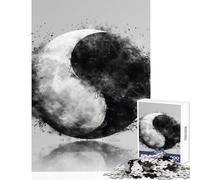 Rompecabezas para Adultos 1000 Piezas Yin Yang Explosion decoración del hogar Juguetes Ideas de Regalo Juego de ingenio Mejora el Amor Entre Parejas tamaño 50x75cm