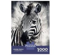 Rompecabezas para Adultos 1000 Piezas Zebra Portrait Rompecabezas para Adultos Juguete Decoración De Pared Patrón De Ensamblaje Actividades Divertidas En Casa 70x50cm/1000pcs