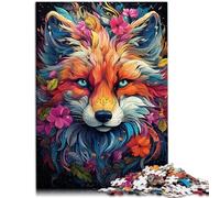 Rompecabezas para adultos 1000 piezas zorro extraño y colorido Le Puzzle 38x52cm Regalos para Amigos y Familia para Adolescente Edad 14 Años y Más