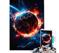 Rompecabezas para Adultos 1000 Planetas explotan en el Espacio Actividades Divertidas para Hacer en casa Una Obra de Arte Juegos relajantes Apto para Mayores de 14 años (50x75cm)