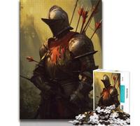 Rompecabezas para Adultos 1000 poderosos Caballeros Medievales para Adolescentes Juego desafiante Juguetes decoración de Pared cumpleaños y Navidad 38x26cm