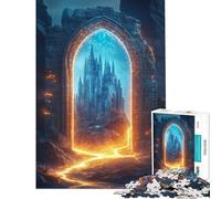 Rompecabezas para Adultos 1000 Portal Mágico al Castillo Rompecabezas 1000 Piezas Juguetes de Decoración para el Hogar Decoración de Pared Regalos para Amigos y Familiares (38x52cm)