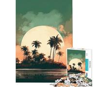Rompecabezas para Adultos 1000 Puestas de Sol sobre los trópicos Juego Imposible Juguetes Juegos educativos Regalos para cumpleaños Actividades Familiares Tamaño 75x50cm