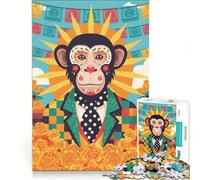 Rompecabezas para Adultos 1000 Puzzles Fiesta Monkey, Juegos Familiares, Interacción Entre Padres e Hijos, Regalos de Juegos desafiantes 38x26cm