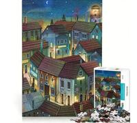 Rompecabezas para Adultos 1000 Puzzles In The Night, Juego Familiar, decoración del hogar, con Piezas de Formas aleatorias Que encajan Perfectamente 50x75cm