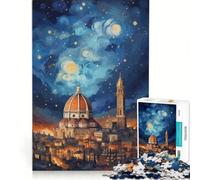 Rompecabezas para Adultos 1000 Puzzles Soñando en Florencia, Juego Familiar, Decoración del hogar, con Piezas de Formas aleatorias Que encajan Perfectamente 38x26cm