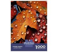 Rompecabezas para Adultos 1000 Raindrops on Leaves Rompecabezas para Adultos Juego Práctico Corte De Precisión Regalos para Amigos Y Familiares 52x38cm/1000pcs