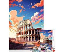 Rompecabezas para Adultos 1000 Roma Pintura al óleo Decoración del hogar Juguetes Regalos para Amigo Secreto Juego de ingenio Cada Pieza es única - Tamaño 38x52cm