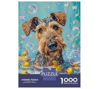 Rompecabezas para Adultos 1000 Rompecabezas A Airedale Terrier Dog Rompecabezas para Adultos Juego Familiar Decoración De Pared Oferta como Regalos para Toda La Familia 38x26cm/1000pcs