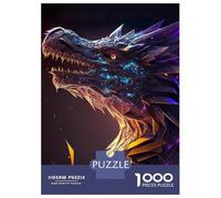 Rompecabezas para Adultos 1000 Rompecabezas Abstract Dragon Head V2 Rompecabezas para Adultos Juego Familiar Decoración De Pared Oferta como Regalos para Toda La Familia 38x26cm/1000pcs
