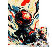 Rompecabezas para Adultos 1000 Rompecabezas Abstractos Astronauta en el Espacio decoración del hogar Juguetes Regalos de cumpleaños Juegos educativos Entrena tu Cerebro y Manos tamaño 38x26cm