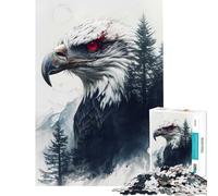 Rompecabezas para Adultos 1000 Rompecabezas Águila Doble Exposición Difícil y Desafío Carrera de Velocidad Manual Juguete Decoración de Pared para Mayores de 14 años (38x52cm)