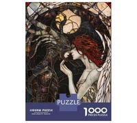 Rompecabezas para Adultos 1000 Rompecabezas Angel and Demon Stained Rompecabezas para Adultos Juego Familiar Decoración De Pared Oferta como Regalos para Toda La Familia 52x38cm/1000pcs