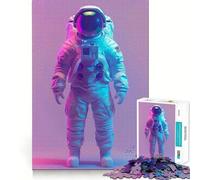 Rompecabezas para Adultos 1000 Rompecabezas Astronauta Soñador D Pastel Borde Limpio Juego de lógica Rompecabezas Juego Lento Divertido Escena navideña Arte (38x26cm)