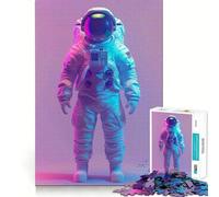Rompecabezas para Adultos 1000 Rompecabezas Astronauta Soñador D Pastel Borde Limpio Juego de lógica Rompecabezas Juego Lento Divertido Escena navideña Arte (50x75cm)