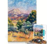 Rompecabezas para Adultos 1000 Rompecabezas Auguste Renoir Montagne Arte de Corte Exacto Juego Divertido de concentración Juego de relajación Decoración navideña para Pared (38x52cm)