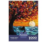 Rompecabezas para Adultos 1000 Rompecabezas Autumn Moonlit Ocean Scene Rompecabezas para Adultos Juguete Decoración De Pared Aliviador De Estrés Regalos Y Cumpleaños Únicos 38x26cm/1000pcs