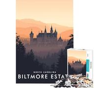 Rompecabezas para Adultos 1000 Rompecabezas Biltmore Estate Juegos Divertidos para Juegos educativos Desafío Juguete Grandes Regalos y Juguetes Arte de Pared Tamaño 75x50cm