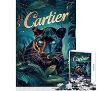 Rompecabezas para Adultos 1000 Rompecabezas Cartier Panther Majesty Decoración del hogar Juguetes Regalos de cumpleaños Juegos educativos Entrena tu Cerebro y Tus Manos tamaño 38x52cm