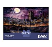 Rompecabezas para Adultos 1000 Rompecabezas Cityscape Moonlit Bridge Reflections Rompecabezas para Adultos Juego Familiar Decoración De Pared Oferta como Regalos para Toda La Familia 52x38cm/1000pcs
