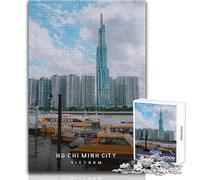 Rompecabezas para Adultos 1000 Rompecabezas Ciudad Ho Chi Minh Juegos educativos Vacaciones en casa Matar el Tiempo Regalos de cumpleaños Tamaño 38x26cm