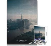 Rompecabezas para Adultos 1000 Rompecabezas Ciudad Ho Chi Minh Juegos educativos Vacaciones en casa Matar el Tiempo Regalos de cumpleaños Tamaño 50x75cm