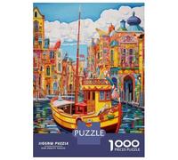 Rompecabezas para Adultos 1000 Rompecabezas Colorful Boat Painting for Sale Rompecabezas para Adultos Juego Práctico para La Diversión Familiar Regalos Y Cumpleaños Únicos 70x50cm/1000pcs
