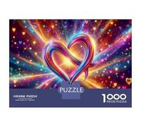Rompecabezas para Adultos 1000 Rompecabezas Colorful Heart Background Rompecabezas para Adultos Juego Familiar Decoración De Pared Oferta como Regalos para Toda La Familia 70x50cm/1000pcs