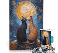 Rompecabezas para Adultos 1000 Rompecabezas con Gatos adorables Juegos Divertidos Entrena tu Cerebro y Tus Manos fortalece el Amor Entre Parejas 50x75cm