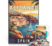 Rompecabezas para Adultos, 1000 Rompecabezas de Alicante, España, Juegos Familiares, interacción Entre Padres e Hijos, Regalos de Juegos desafiantes 50x75cm