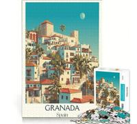 Rompecabezas para Adultos: 1000 Rompecabezas de la Alhambra de Granada Póster Ideal para Toda la Familia, para la interacción Entre Padres e Hijos y como un Juego desafiante 38x26cm