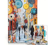 Rompecabezas para Adultos 1000 Rompecabezas de Las Calles de Dublín Arte Callejero irlandés Juegos Divertidos Entrena tu Cerebro y Tus Manos fortalece el Amor Entre Parejas 50x75cm