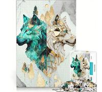 Rompecabezas para Adultos 1000 Rompecabezas de Las Leyendas de los Lobos Kintsugi Juegos Familiares interacción Entre Padres e Hijos Regalos de Juegos desafiantes 50x75cm