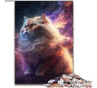 Rompecabezas para Adultos 1000 Rompecabezas de Madera de Nebulosa de Gato Persa tamaño 50x75cm Decoración Colorida para el hogar y Juego Familiar Interactivo, Regalo Ideal