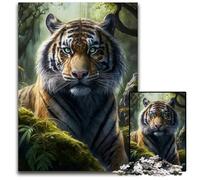 Rompecabezas para Adultos: 1000 Rompecabezas de Tigres enojados, Adolescentes y coleccionistas, Ideal como decoración del hogar y Regalo de Viaje, 26x38cm/10,23x14,96 Pulgadas.