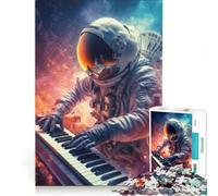 Rompecabezas para Adultos: 1000 Rompecabezas de un Astronauta Pianista Juego práctico para divertirse en Familia y Fortalecer el Amor en Pareja 38x26cm