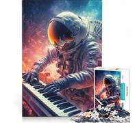 Rompecabezas para Adultos: 1000 Rompecabezas de un Astronauta Pianista Juego práctico para divertirse en Familia y Fortalecer el Amor en Pareja 50x75cm