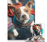 Rompecabezas para Adultos 1000 Rompecabezas de un Perro superhéroe Juegos Divertidos para ejercitar la Mente y Las Manos y Fortalecer el Amor en Pareja 38x26cm