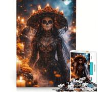 Rompecabezas para Adultos: 1000 Rompecabezas del Día de Muertos, Juegos Familiares, interacción Entre Padres e Hijos, Regalos de Juegos desafiantes 38x26cm