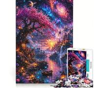 Rompecabezas para Adultos 1000 Rompecabezas del Lago de la Linterna Mágica Juegos Divertidos para ejercitar la Mente y Las Manos y Fortalecer el Amor en Pareja 38x52cm