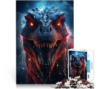 Rompecabezas para Adultos 1000 Rompecabezas Dinosaurio T-Rex épico Hecho de Madera para Mayores de 14 años Aprendizaje Educativo Gran Regalo tamaño：50x75cm