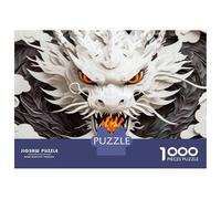 Rompecabezas para Adultos 1000 Rompecabezas Dragon Head Paper Cut Art Rompecabezas para Adultos Juego Familiar Decoración De Pared Oferta como Regalos para Toda La Familia 52x38cm/1000pcs