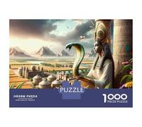 Rompecabezas para Adultos 1000 Rompecabezas Egyptian Goddess Holding Serpent Rompecabezas para Adultos Juego Familiar Decoración De Pared Oferta como Regalos para Toda La Familia 38x26cm/1000pcs