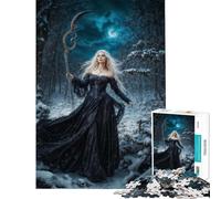 Rompecabezas para Adultos 1000 Rompecabezas Envueltos en Sombras Diosa Morana Juegos relajantes Desafío de Inteligencia Cerebral Juguetes adictivos Regalo Divertido Desafío difícil (tamaño 38x26cm)