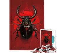 Rompecabezas para Adultos 1000 Rompecabezas Escarabajo Ciervo Majesty Diversión en casa Actividades Mejora la Memoria Juego práctico para Mayores de 14 años 38x26cm